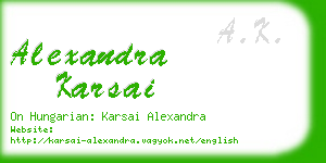 alexandra karsai business card